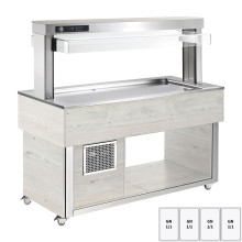 Bufet chlazený GN 4-1/1 - 30 mm,  Hemlock | RM - TR LIME+ 4H 