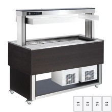 Bufet chlazený, polohovací GN 4-1/1 Wenge | RM - TR BLUE+ 4W 