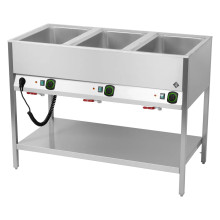Vodní lázeň stacionární elektrická GN 3-1/1 ovládání na delší straně s deskou  | RM - BMSD 3120 
