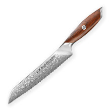 Nůž Dellinger na pečivo Bread 210 mm Rose Wood Damascus® 