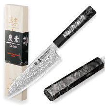 Nůž Dellinger kuchyňský Santoku 185 mm Carbon Fiber Octagon® 