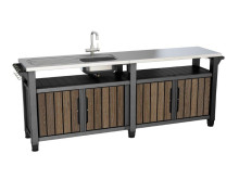 Grilovací stolek Keter UNITY Chef 415 l Walnut 
