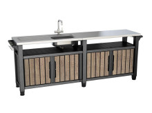 Grilovací stolek Keter UNITY Chef 415 l Ashwood 
