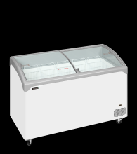 TEFCOLD NIC402SCEB Pultová mraznička prosklené oblé víko 