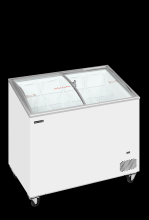 TEFCOLD IC302SCEB Pultová mraznička prosklené oblé víko 