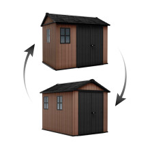 Zahradní domek Keter Newton Plus wide 9x7,5 hnědý, s podlahou 