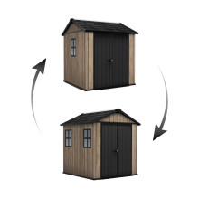 Zahradní domek Keter Apex 7,5 x 7 Ashwood, s podlahou 