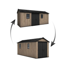 Zahradní domek Keter Apex 7,5 x 17 Ashwood, s podlahou 