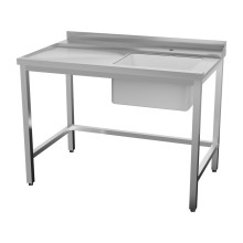 Stůl vstupní 120x75x85 levý s dřezem 40x50x25 | RM - CTS 120 IDL 