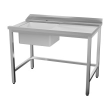 Stůl vstupní 120x75x85 pravý s dřezem 40x50x25 | RM - CTS 120 IDR 