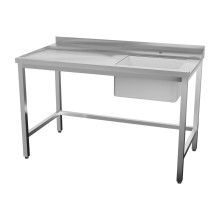 Stůl vstupní 140x75x85 levý s dřezem 40x50x25 | RM - CTS 140 IDL 