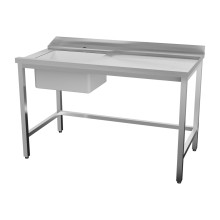 Stůl vstupní 140x75x85 pravý s dřezem 40x50x25 | RM - CTS 140 IDR 