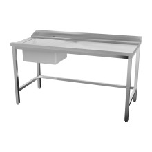 Stůl vstupní 160x75x85 pravý s dřezem 40x50x25 | RM - CTS 160 IDR 