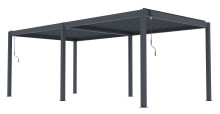 Bioklimatická pergola G21 Austin 6x3 m, antracitová hliníková 