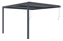 Bioklimatická pergola G21 Trenton 4x4 m, antracitová hliníková 