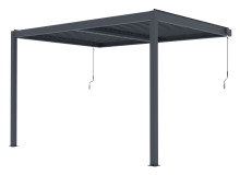 Bioklimatická pergola G21 Trenton Premium 4x3 m, antracitová hliníková 