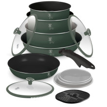Sada nádobí Berlingerhaus s titanovým povrchem 13 ks Matte Green Collection 