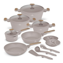 Sada nádobí Berlingerhaus s titanovým povrchem 15 ks Taupe Nordic Collection 