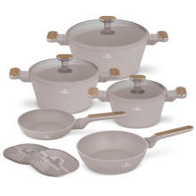 Sada nádobí Berlingerhaus s titanovým povrchem 10 ks Taupe Nordic Collection 