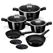Sada nádobí Berlingerhaus s titanovým povrchem 10 ks Black Vantage Collection 