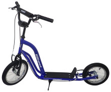 Koloběžka KUBIsport s nafukovacími koly Passat 14/12" modrá 