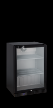 TEFCOLD DB127H Minibar prosklené křídlové dveře, černá 