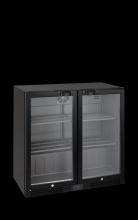 TEFCOLD DB202H Minibar prosklené křídlové dveře, černá 