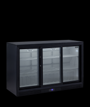 TEFCOLD DB302S Minibar prosklené posuvné dveře, černá 