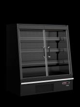 TEFCOLD Galaxy+ GPL14FGD Black / DF Chladicí vitrína přístěnná, kř. dveře 