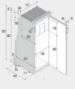 VITRIFRIGO SLIM90 CHR 12/24V 90 litrů - ŠEDÁ